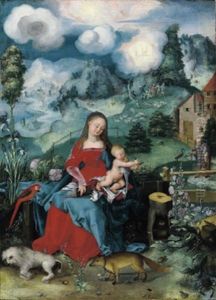 Madonna Mit Dem Jesusknaben Mit Vielen Tieren by Daniel Froschl