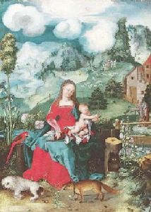 Madonna Mit Dem Jesuskind Mit Vielen Tieren by Daniel Froschl