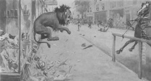 The Lion Chase by Arthur Burdett (Sr.) Frost