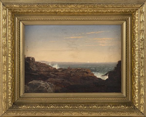 A Scene On Mount Desert Island, Maine, Likely Thunder Hole - view 1