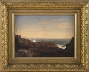 A Scene On Mount Desert Island, Maine, Likely Thunder Hole by Francis Shedd Frost
