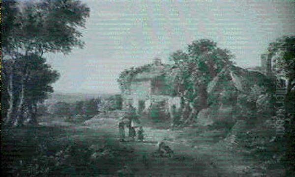 Travellers By A Country Inn Near Manchester - view 1