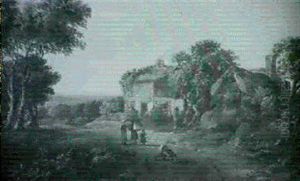 Travellers By A Country Inn Near Manchester by George Frost