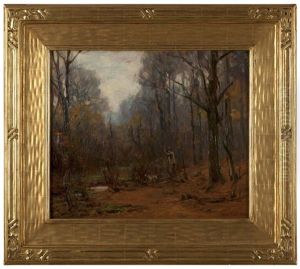 A Hunter And Dog In The Woods by John Frost
