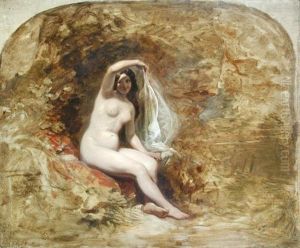 A Sea Nymph In A Cave by William Edward Frost