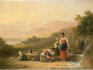 Women And Children At The River