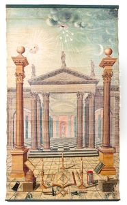 1808 Masonic Tracing Board Painting by James Frothingham