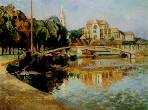 View Of A French Town On A River