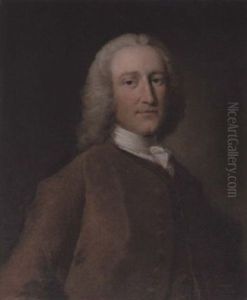Portrait Of A Gentleman In A Brown Coat With A White Cravat