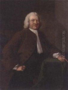 Portrait Of Benjamin Day In A Brown Jacket, Black Breeches And A White Stock, By A Draped Table
