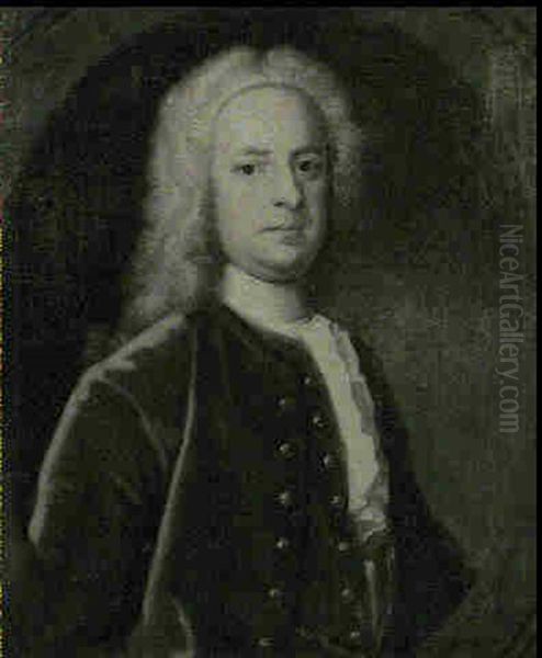 Portrait Of George Scott Of Scott Hall, Wearing A Blue Coat And White Stock - view 1