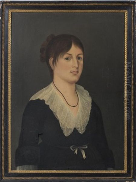 Portraits Of John Mathias Deshong And His Wife, Sarah Salome Gebler Of Philadelphia (pair) - view 1