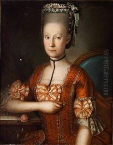 Portrait Of Sophie Louise Charlotte Baden, Nee Klenow (+ Professor Jacob Baden; Pair)