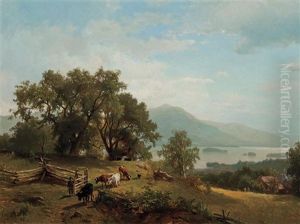 Scene On The Hudson by Hermann Fuechsel