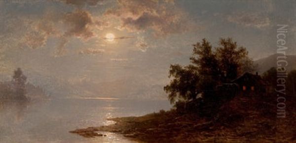 Moonlit Lake, White Mountains - view 1