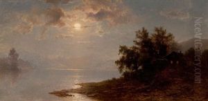 Moonlit Lake, White Mountains by Hermann Fuechsel