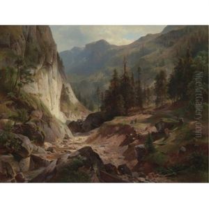 View In The Adirondacks by Hermann Fuechsel