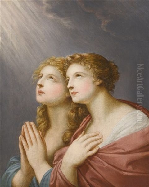 Study For Two Female Figures Praying - view 1