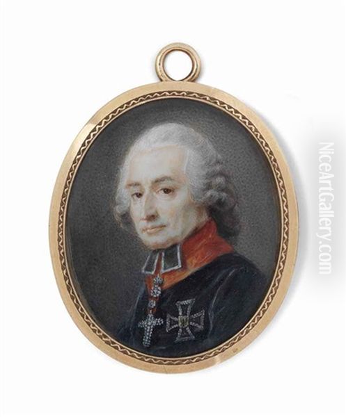 Friedrich Karl Joseph Reichsfreiherr Von Erthal (1719-1802), Prince Elector And Archbishop Of Mainz, In Black And Red Archbishop's Robes, Wearing A Diamond-set Crucifix And The Breast-star Of The Order Of The Teutonic Knights - view 1