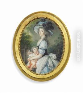 Princess Lucja Franciszka Lubomirska, Later Countess Tyszkiewicz (1770-1811), In Blue Dress With Black Bodice
