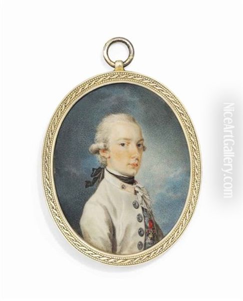 Francis I (1768-1835), Emperor Of Austria, When Archduke, In White Coat, With Red Collar, Black Stock And White Lace Jabot Wearing The Jewel Of The Order Of The Golden Fleece - view 1