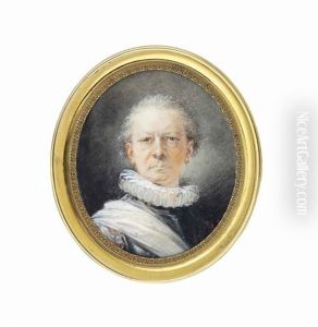 Johann Brockmann (1745-1812), In Silver Breastplate, White Shirt With Van Dyck Collar, White Sash Falling Over His Right Shoulder