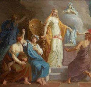 La Scuola Di Atene (sketch) by Friedrich Heinrich Fueger