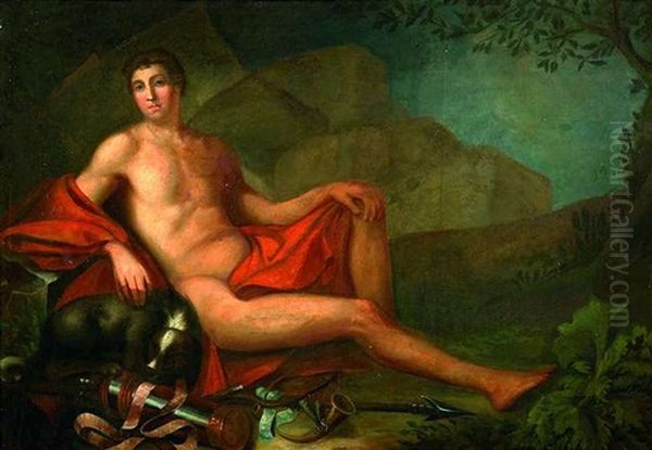 Ruhender Adonis Nach Der Jagd - view 1