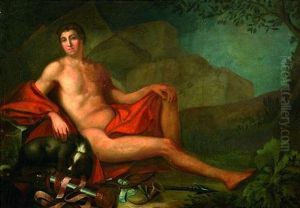 Ruhender Adonis Nach Der Jagd