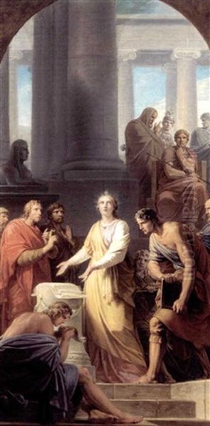 Catherine Of Alexandria Before The Emperor Maxentius - view 1