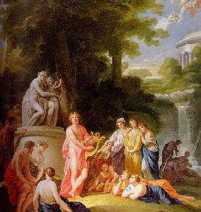 Theatre Curtain Showing Apollo With The Muses