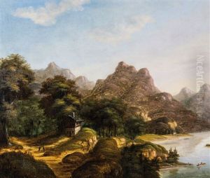 Weite Berglandschaft Mit Wanderern
