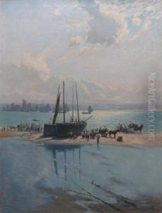 Fish Sale, St. Ives Morning by Edmund George Fuller