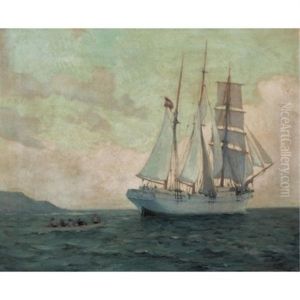 Rowing Ashore, St. Ives by Edmund George Fuller