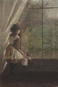 Girl With Doll by Florence Fuller