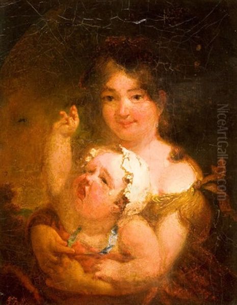 Mother And Child (the Artist's Wife And Daughter) - view 1