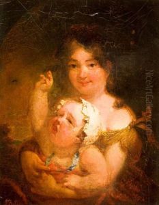 Mother And Child (the Artist's Wife And Daughter) by George F. Fuller