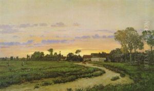 Farm At Dusk by Richard Henry Fuller