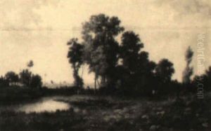 Figures In An Extensive Landscape by Richard Henry Fuller