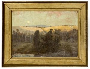 Moonrise At Heidelberg, Victoria by Albert Henry Fullwood