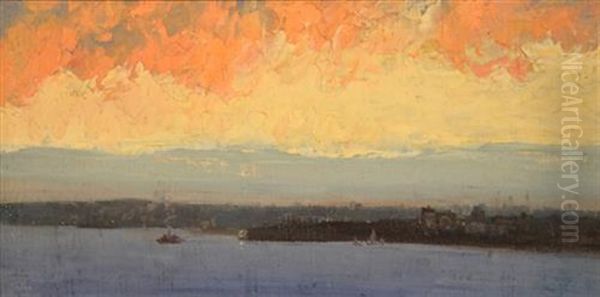 Sunset, Sydney Harbour - view 1