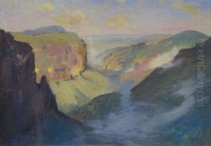 Over The Hills And Far Away (blue Mountains) by Albert Henry Fullwood