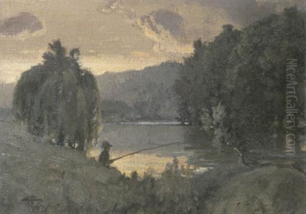 Fishing In The Early Morning Light - view 1