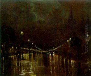 London Street Scene by Albert Henry Fullwood