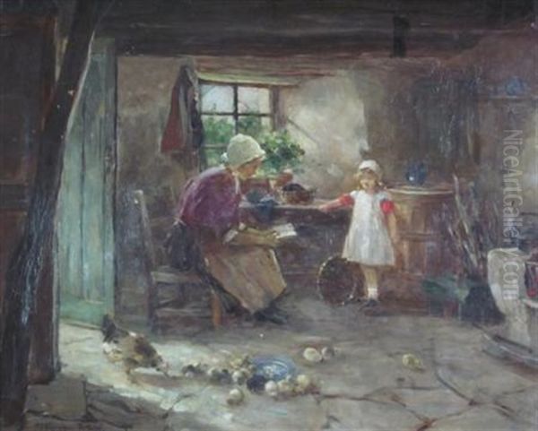 Farmhouse Interior With Chicks Feeding - view 1