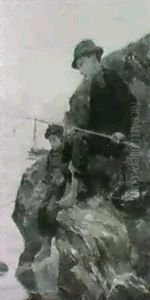 Boys Fishing From Rocks