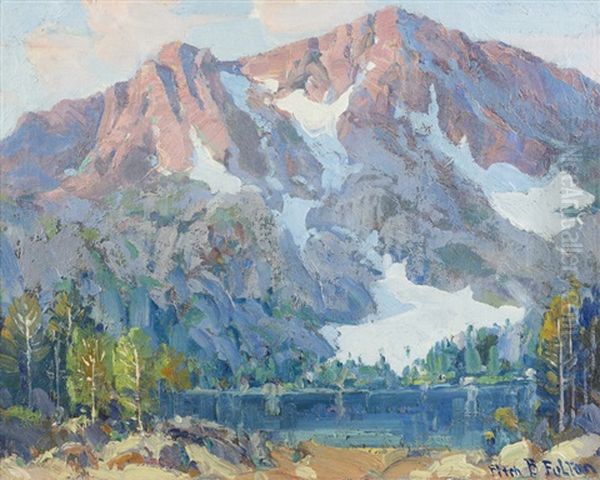 Mountain Range Over A Lake - view 1