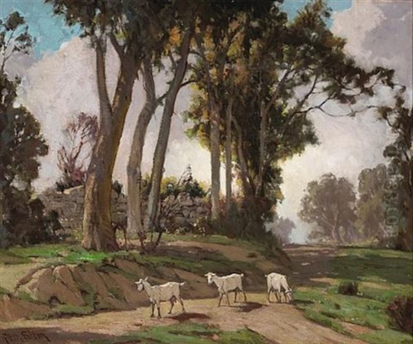 Grazing Goats - view 1