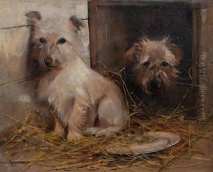 Terriers In A Barn by Samuel Fulton