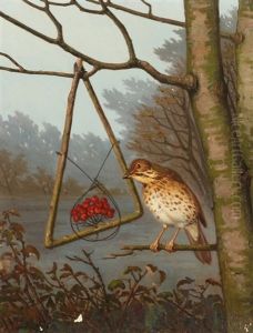 A Thrush Near A Trap by Herman Friedrich Funch